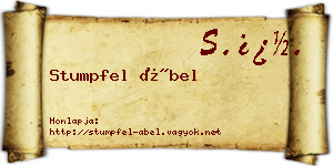 Stumpfel Ábel névjegykártya